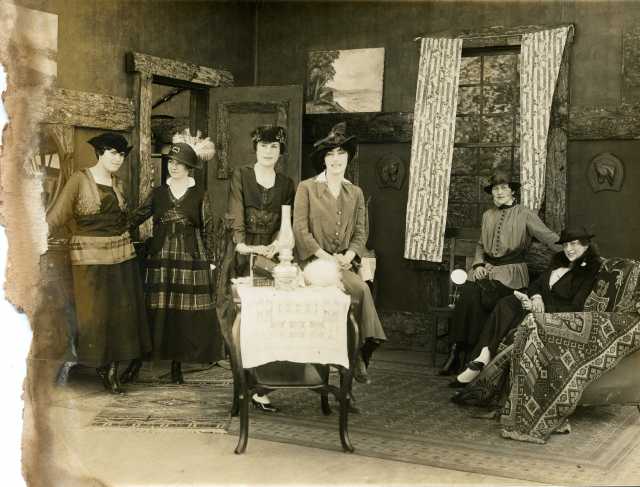 Photo of my grandma Francie taken on a movie set in 19??